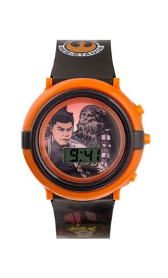 Boys Disney flashing Star Wars dial with printed strap watch swm3006